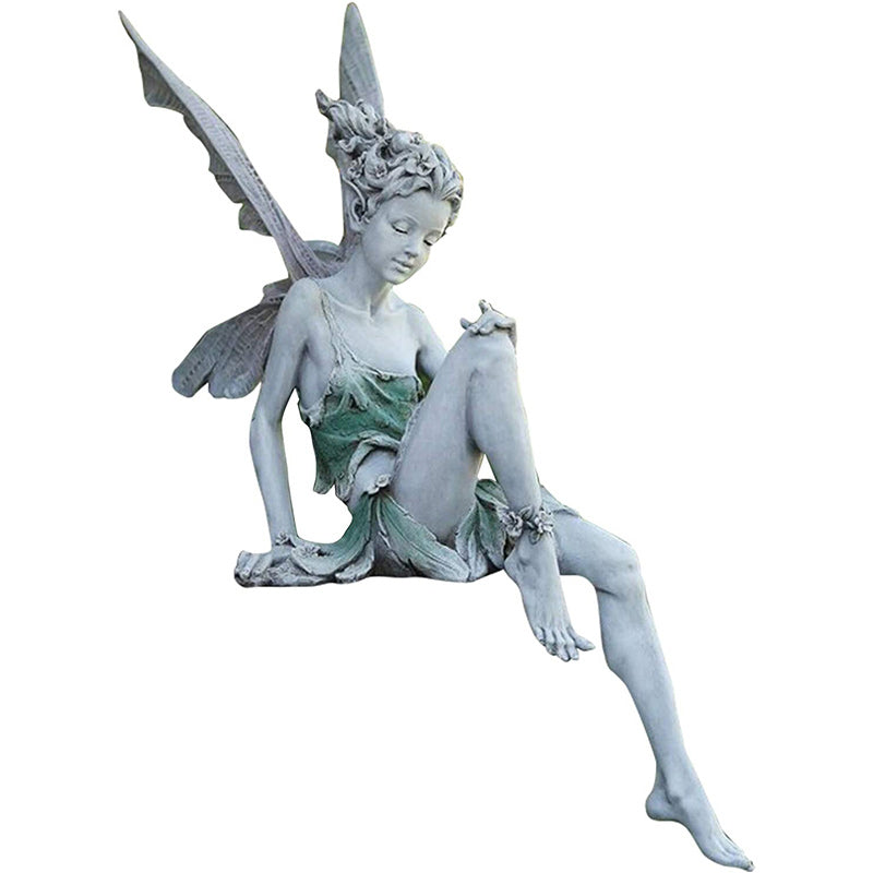 Sitzende Feen Garten Statue Harz | Detailreich | Wetterfest | Pixistone