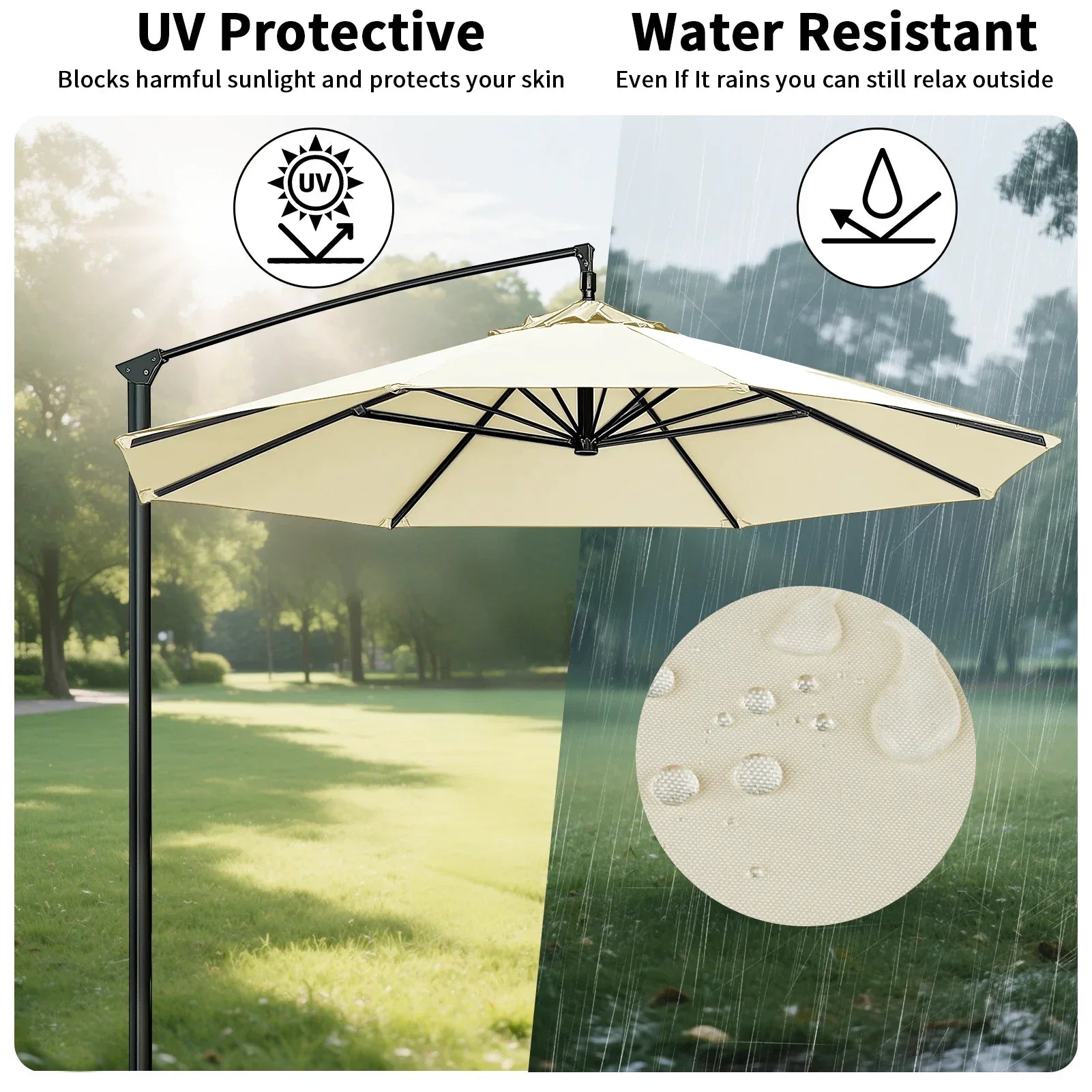 Sonnenschutz Abdeckung | Wasserabweisender Wetterschutz | Belüftungsöffnung | TerraShade