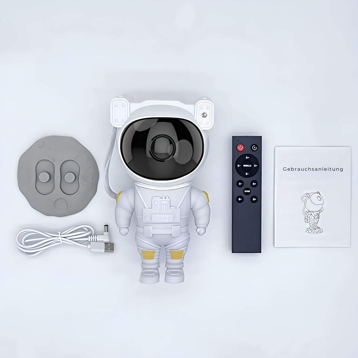 Sternenhimmel-LED-Projektorlampe | Astronauten-Design | Galaxie an Decke & Wand | AstroGlow