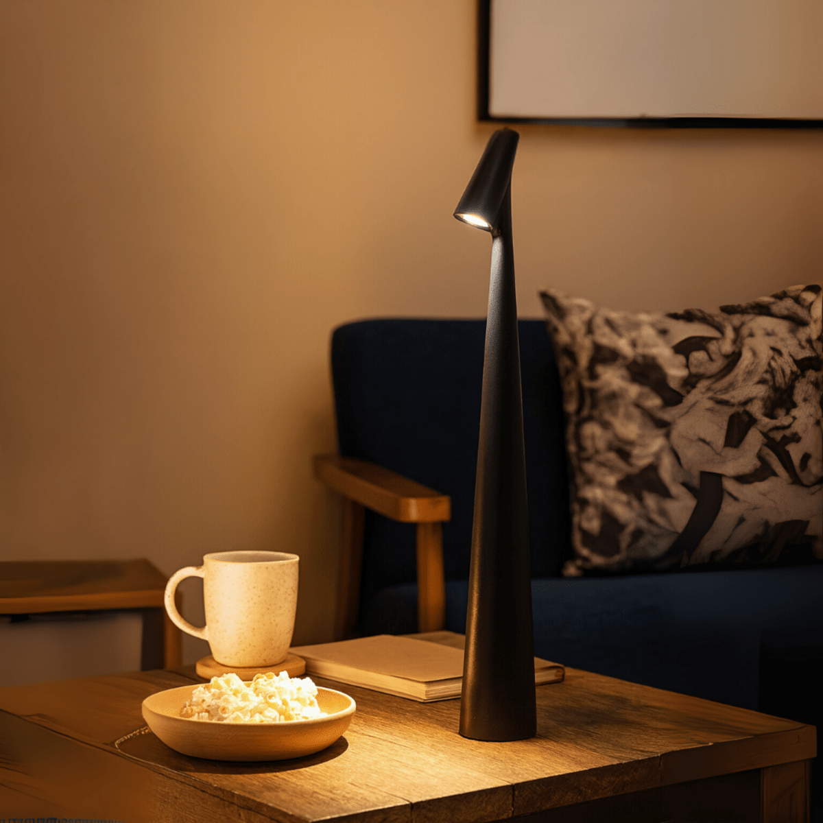 Tischlampe | Drahtlos dimmbare LED | Metallgehäuse | Wiederaufladbarer Akku mit 20 Stunden Laufzeit | Lumora