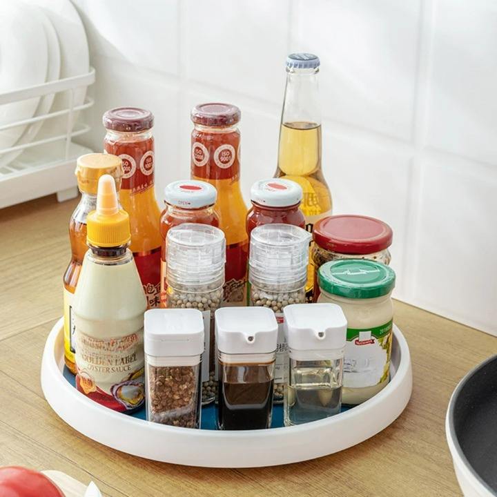 Turna™ | Runder Küchen-Drehteller Organizer mit 2 Etagen