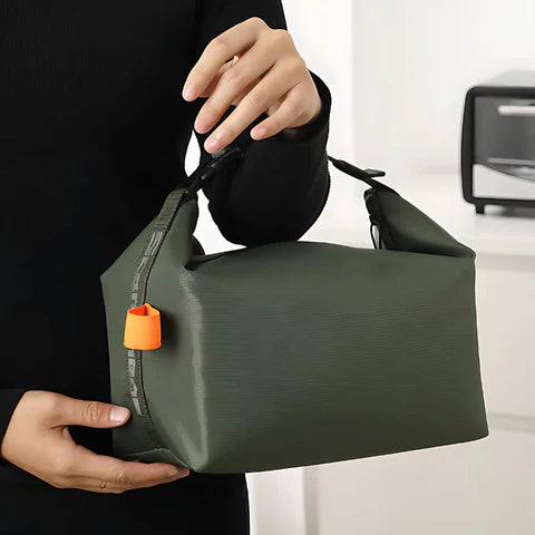 Saco de almoço dobrável e isotérmico | com pega de transporte | mantém os alimentos frescos | FreshCarry
