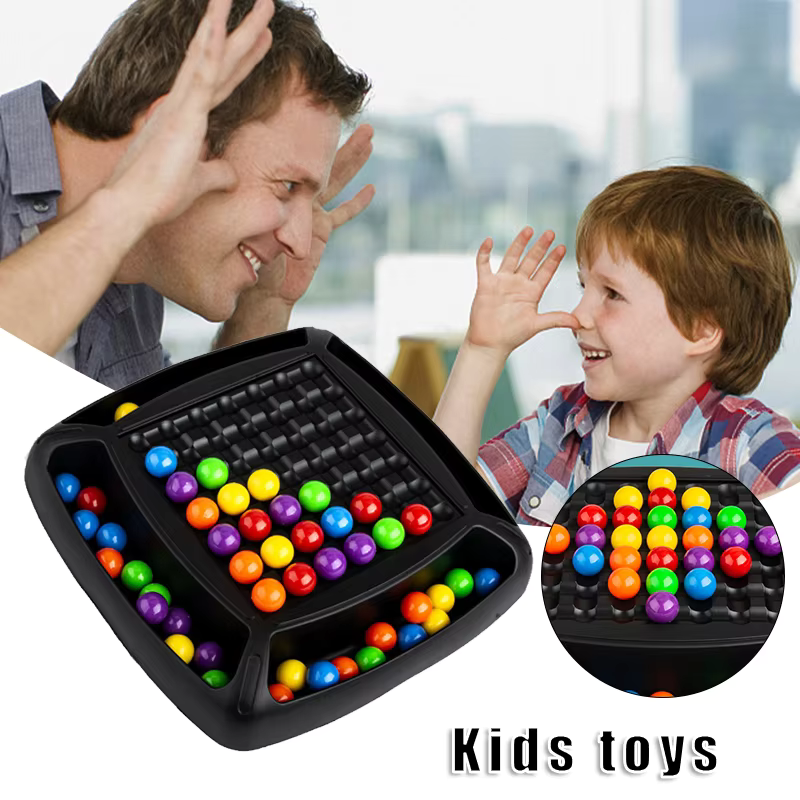 Inteligentní hra na odstraňování duhových korálků | 1-4 hráči | ABS plast s úložným pouzdrem | BeadPop
