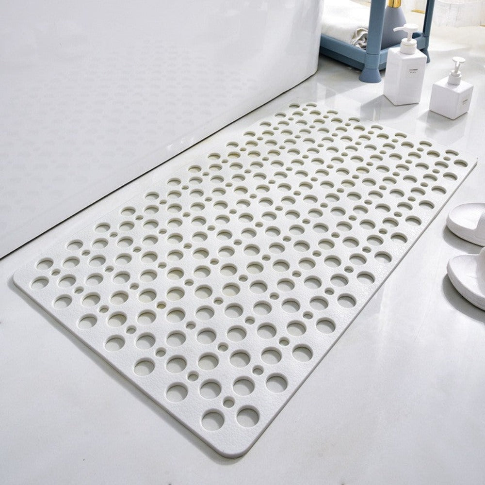 Tappetino da doccia con ventose | PVC antibatterico | Aderenza sicura, con scarico dell’acqua | SafeBath