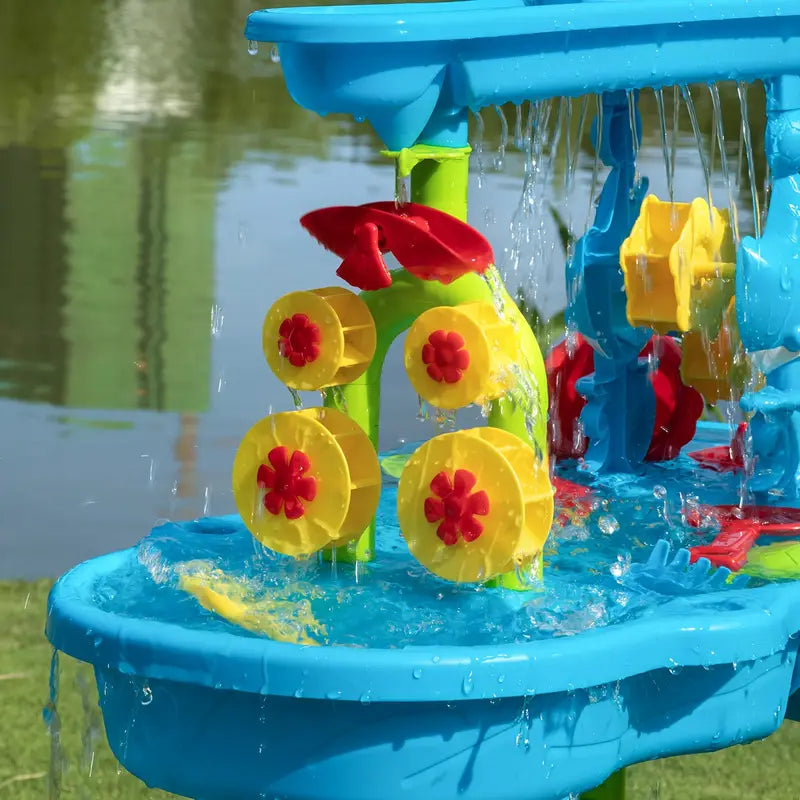 Table de jeu d’eau interactive extérieure | Cascade | avec figurines et accessoires | SplashTable