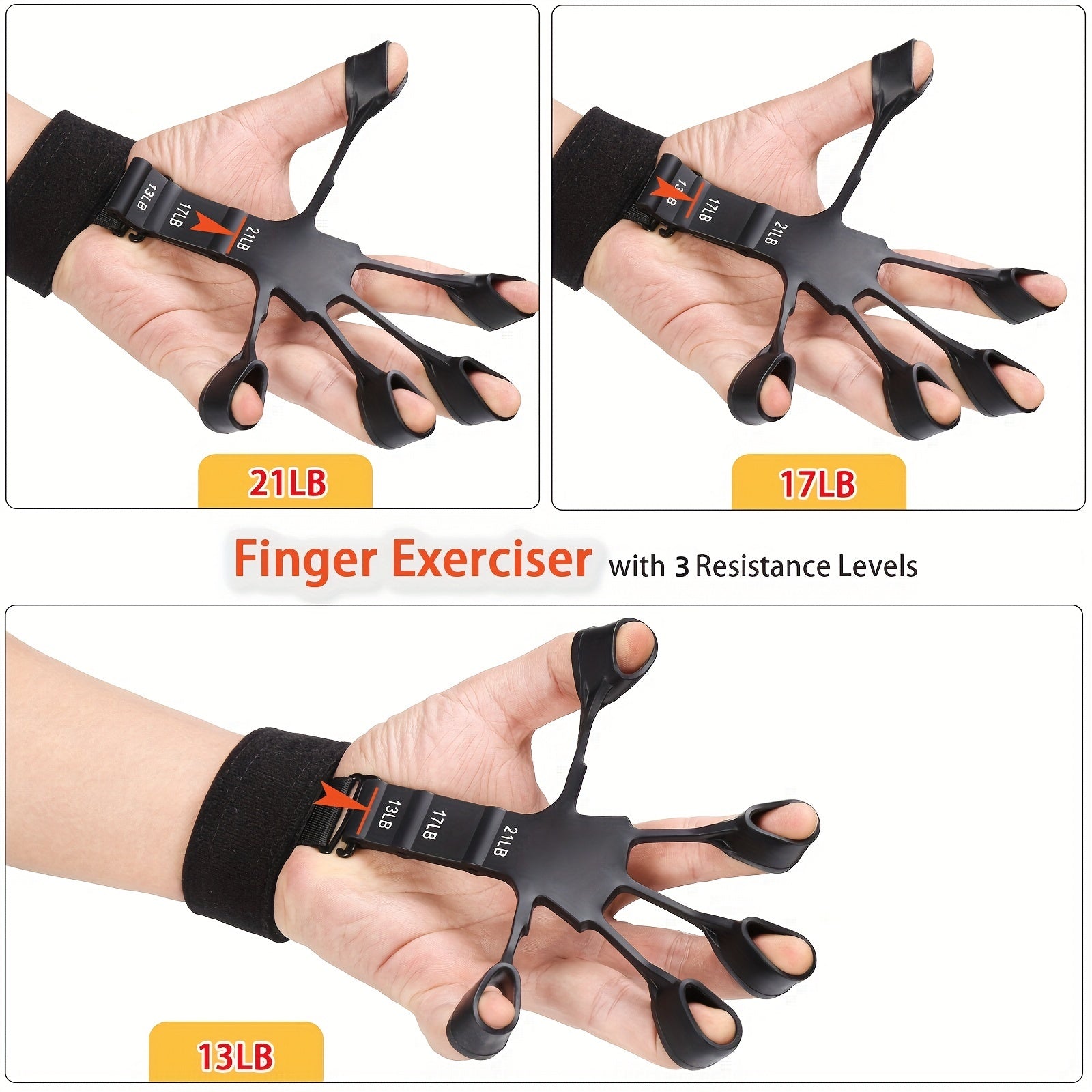 Handtrainer Set | Verstellbarer Griffhandtrainer | für Griffkraft | PowerClench
