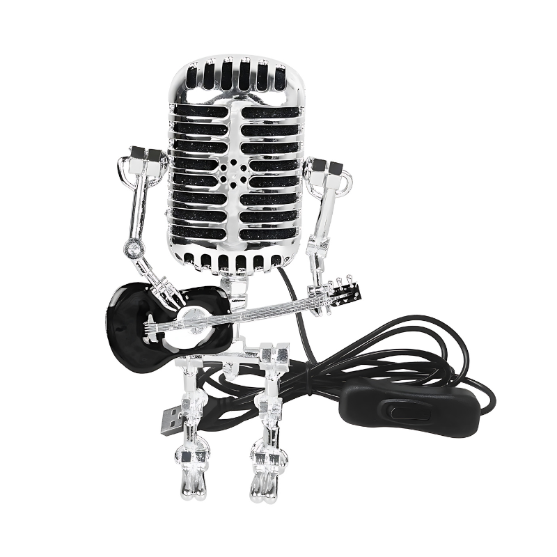 LED stolní lampa | v designu robota | Nastavitelné klouby | Dekorativní stolní lampa | RetroGlow