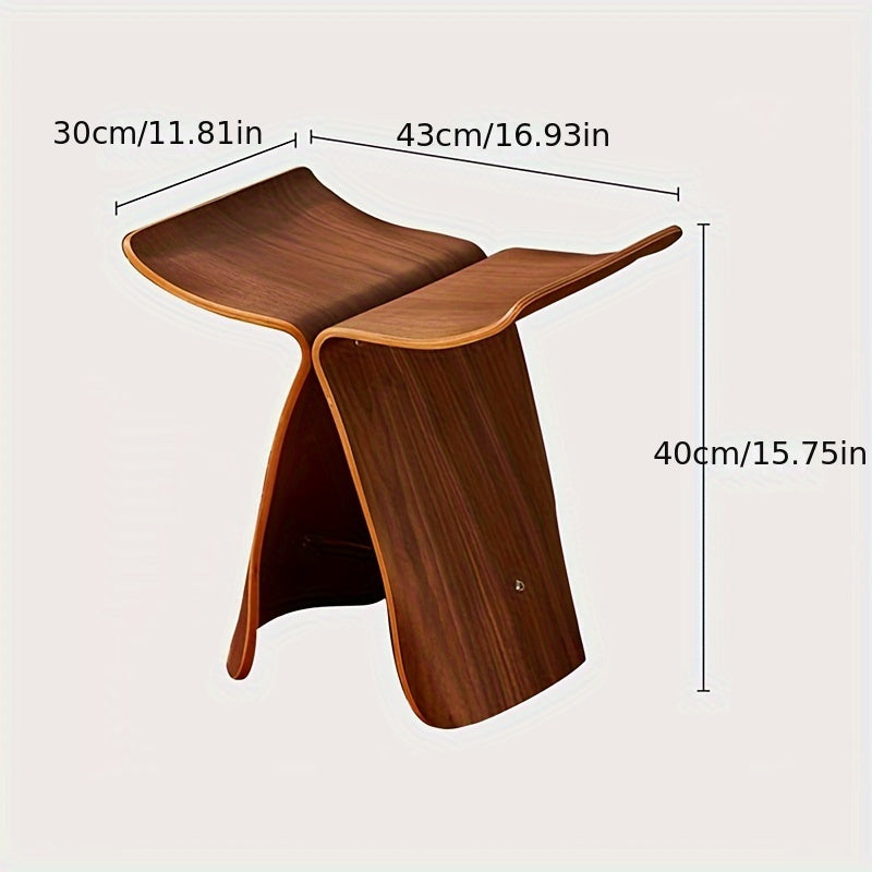 Sommerfugleskammel | Buet sædeflade | Skulpturel skammel | WingSeat