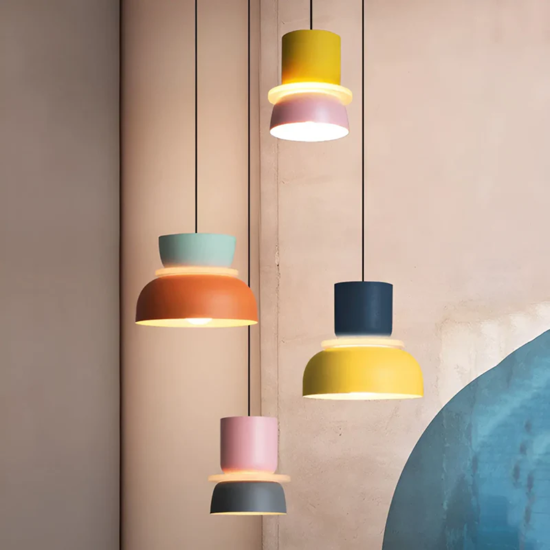 LED-pendellampe | Macaron-look | Varmt lys | Macaroon