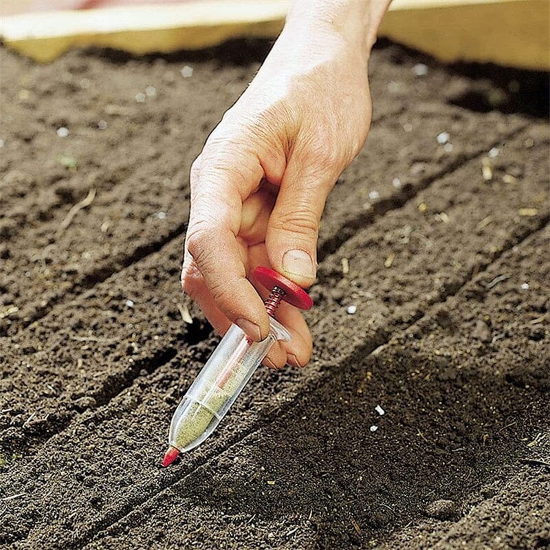 Iniettore di semi per piante | Semina precisa | Ergonomico per aiuole e letti rialzati | SeedShot