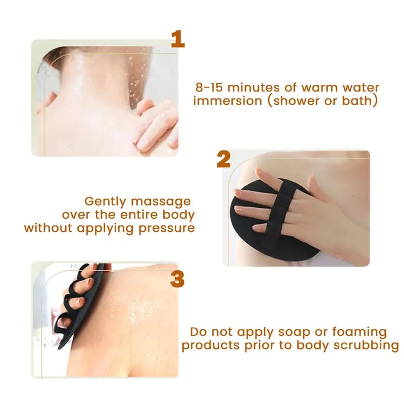 Sprchové houbičky | Jemný peeling pro všechny typy pleti | Navlékací na prsty | FreshBuff