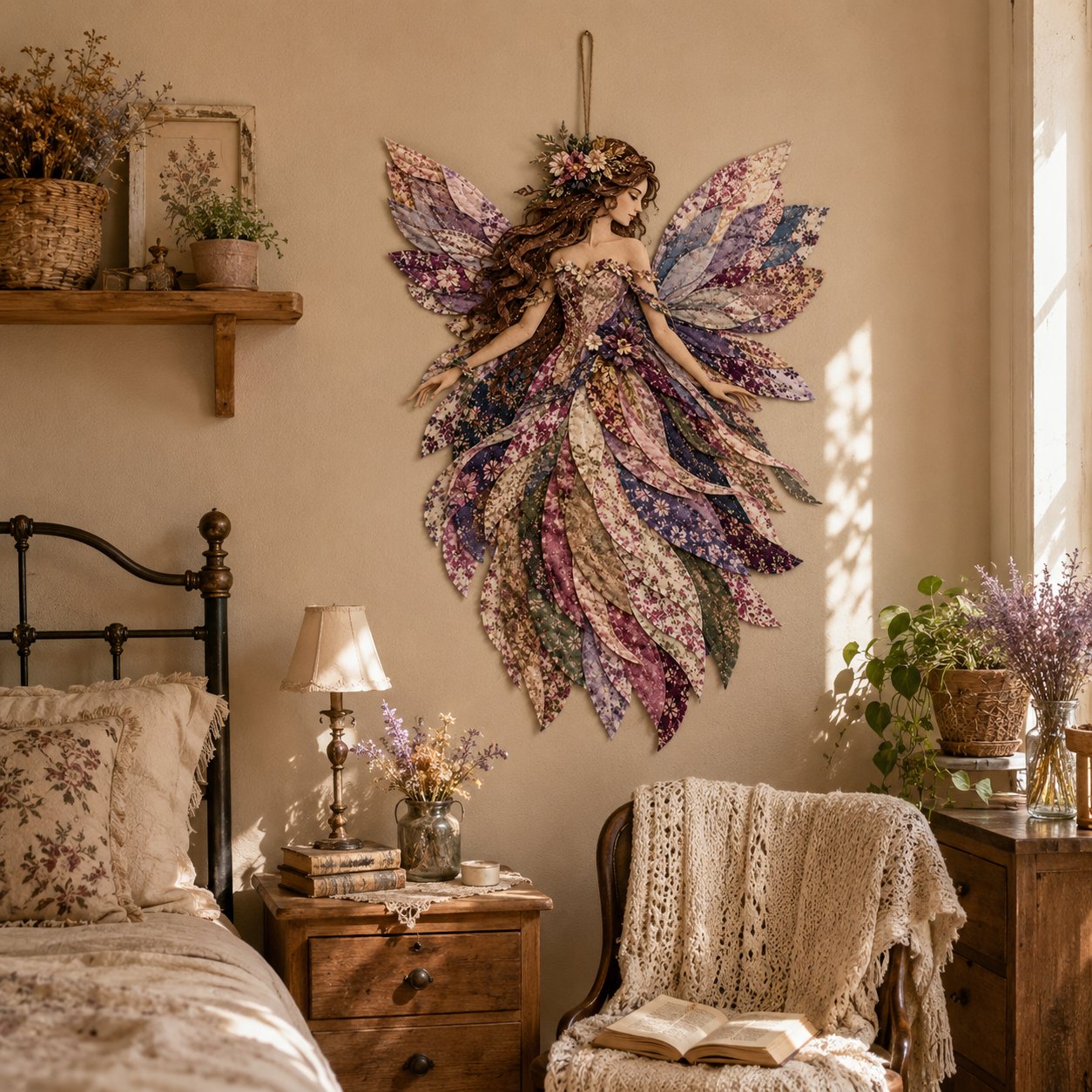 Sada Feen Patchwork DIY | Víla z květinových látek | Začátečnicky přátelská sada pro tvoření | PatchBloom