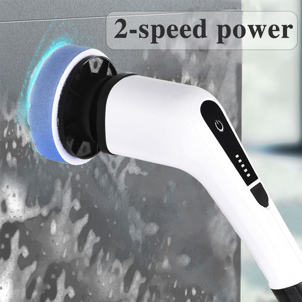 Ensemble de brosses de nettoyage électriques | Moteur 300 tr/min | Étanche avec poignée extensible | SpinShine
