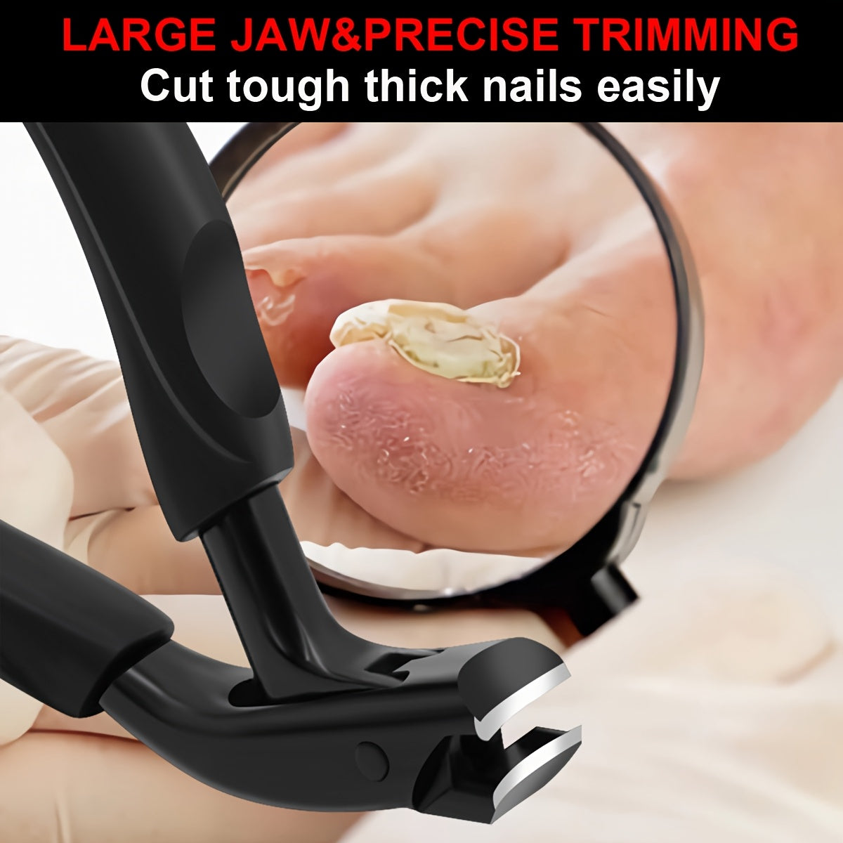Tagliaunghie professionale per i piedi | Impugnatura lunga | per unghie spesse e dure | NailPro