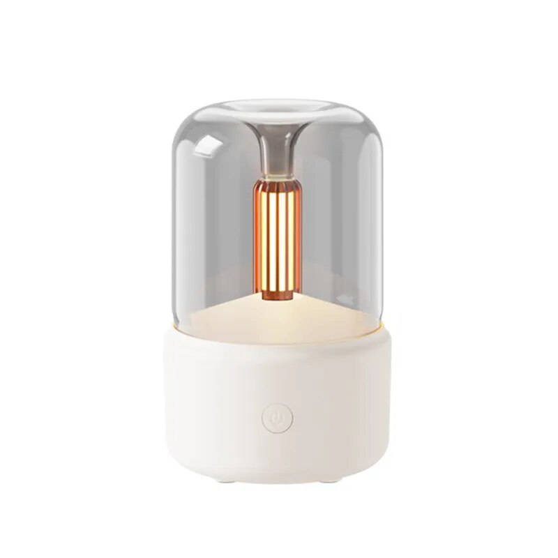 Difuzér a zvlhčovač vzduchu | Efekt svetla sviečky | Aróma a hmla 2 v 1 | GlowScent