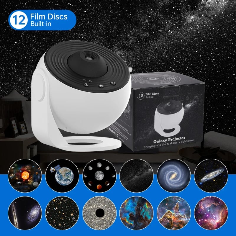 Sky Projector | 360° Rotatable with 12 Projections | HD Image & Bluetooth | Starcove