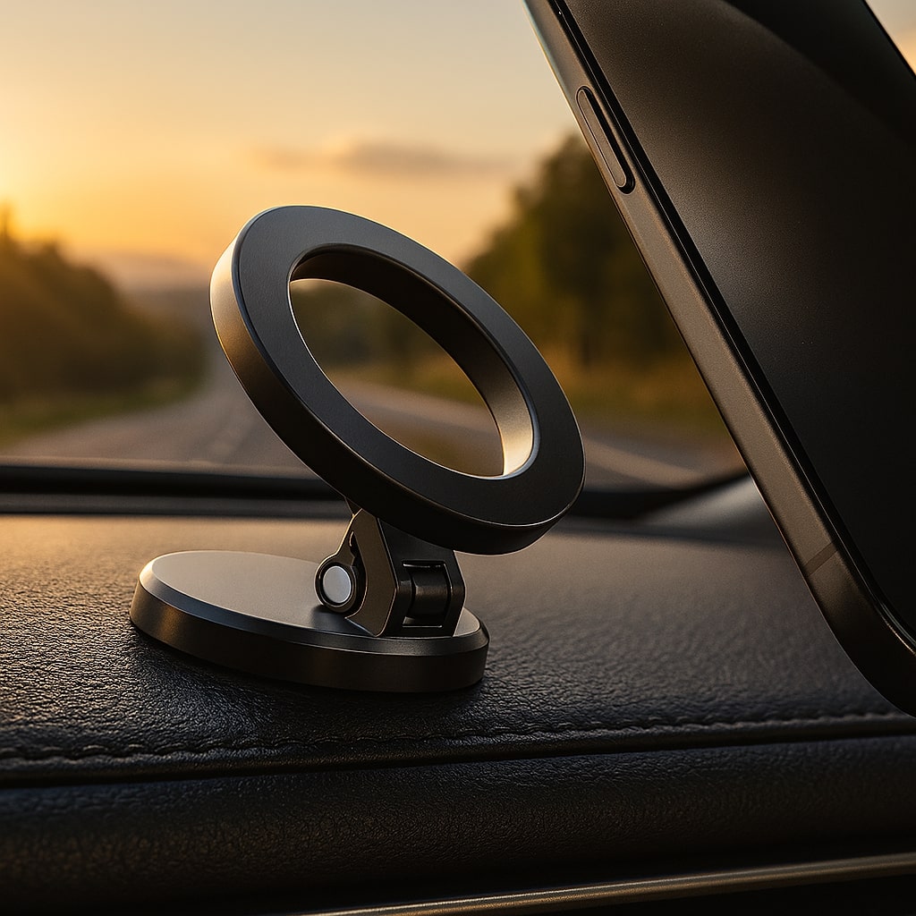 Supporto per cellulare da auto | supporto magnetico per auto con rotazione a 360° | fissaggio con un clic | DriveDock