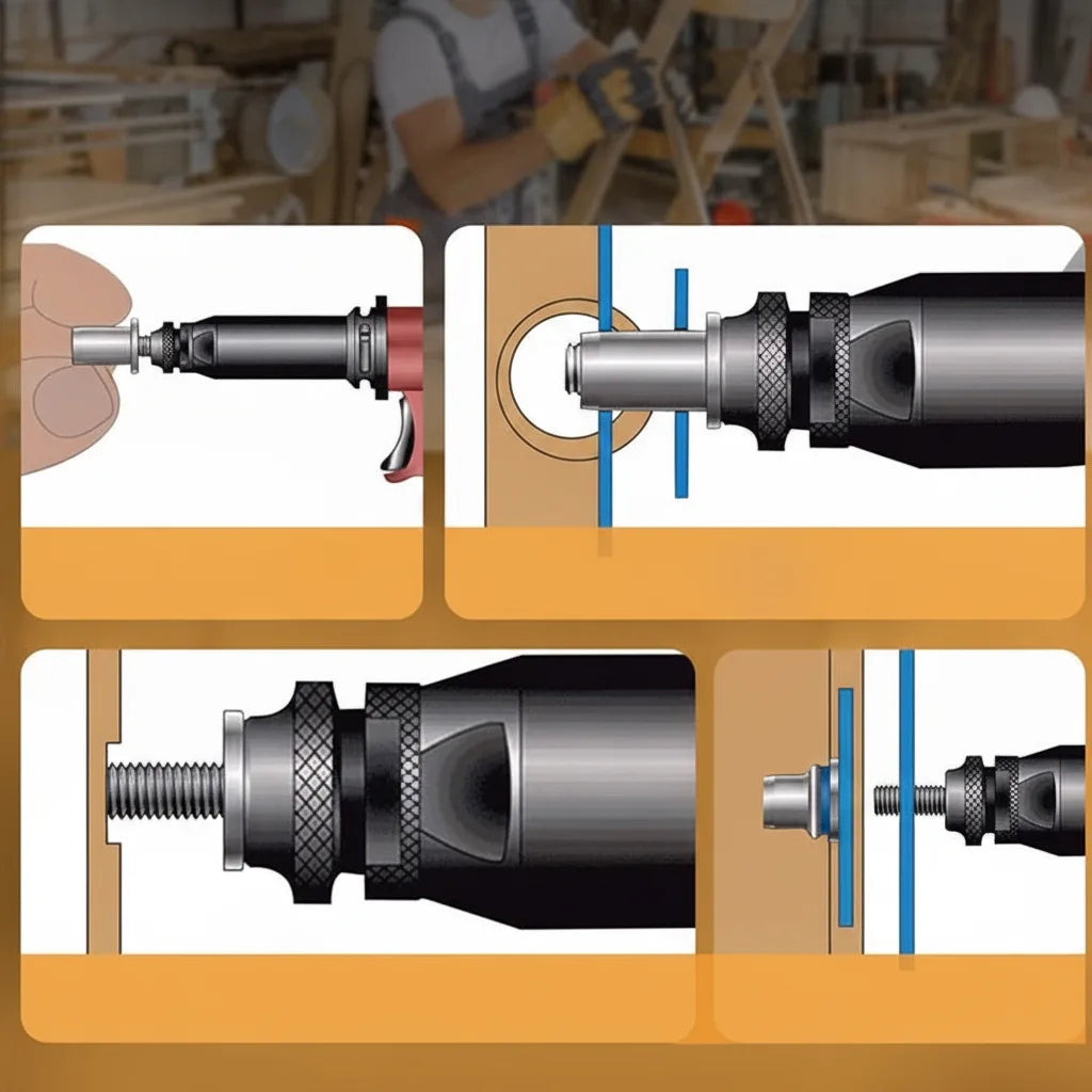 Sada nýtovacích matic | M3–M10 s hlavami šroubů a boxem | Pro kov, dřevo a plast | FixThread