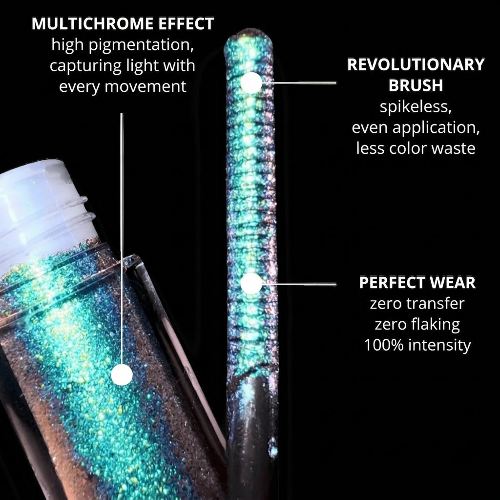 Mascara Multicromatico Topper | Impermeabile | Riflesso Cangiante | GlimmerCoat