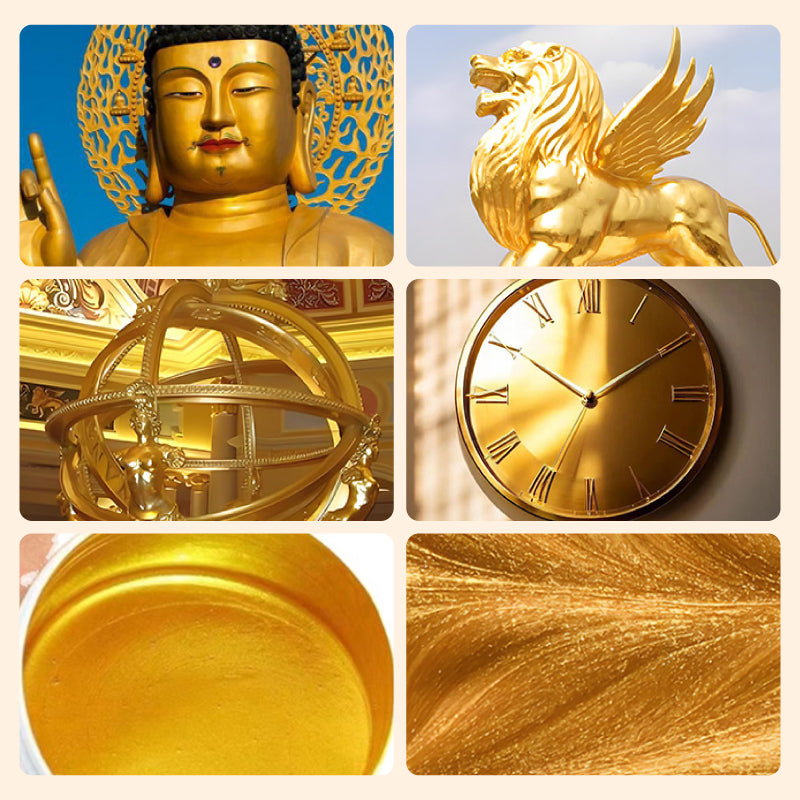Kimalteleva vaaleankultainen lakka | Vesipohjainen | Metallinen kultakiilto | LustreGold