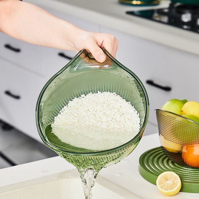 Miska na proplachování rýže | Myje a slévá přes jemné sítko | Z PET pro rýži | RinseBowl