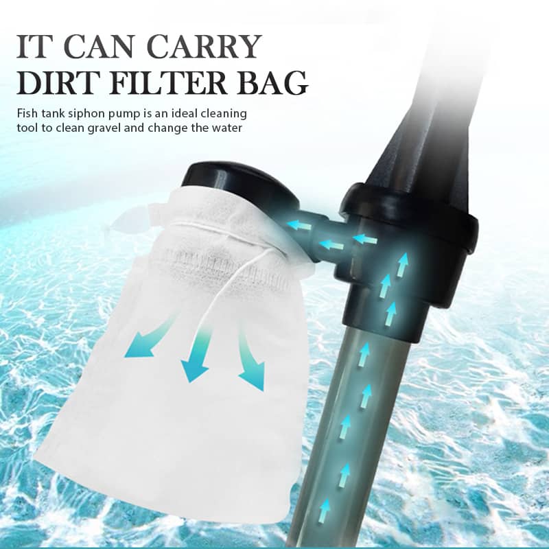 Pulitore elettrico per ghiaia da acquario | Pompa aspirante a batteria | Pulisce la ghiaia e cambia l'acqua | AquaVac