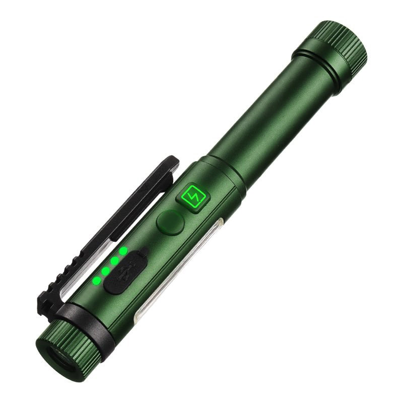 2v1 LED svítilna ve tvaru pera | Bodové a pracovní světlo | Magnetická základna a klip, indikátor nabití | LumoPen